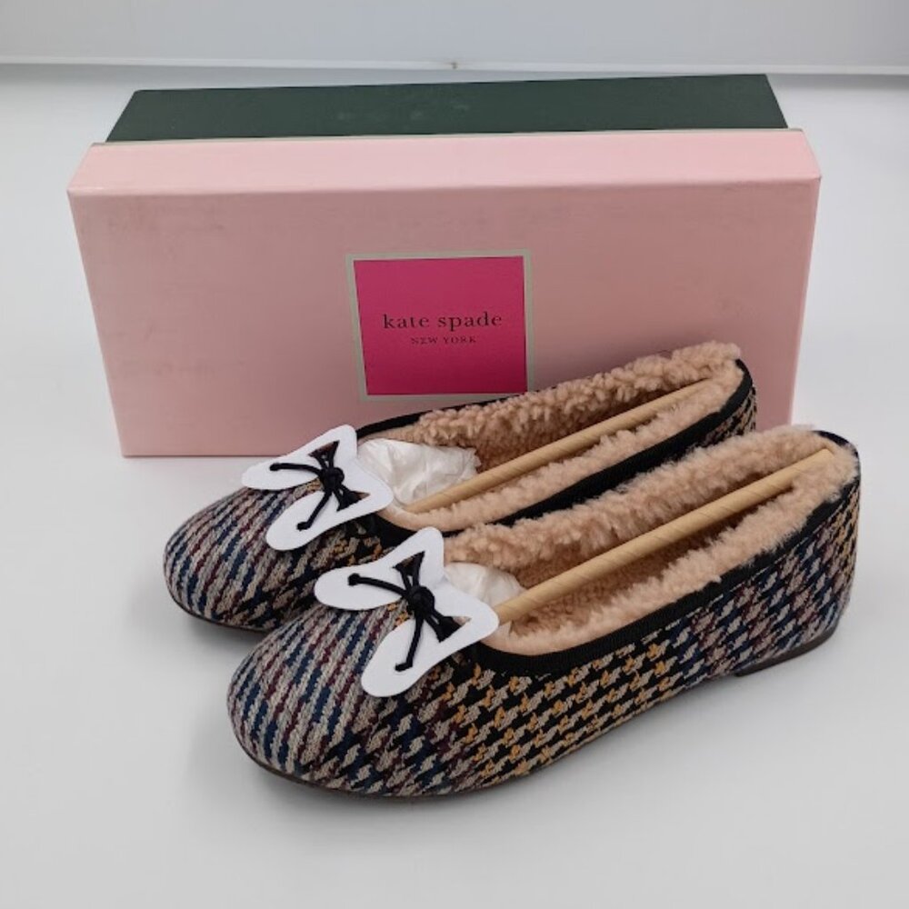 Kate Spade, Honey Shearling Flats, Women's Size 5